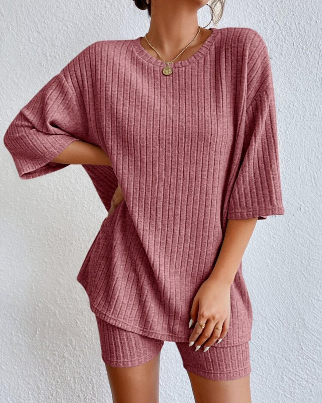 Casual Geribde Set