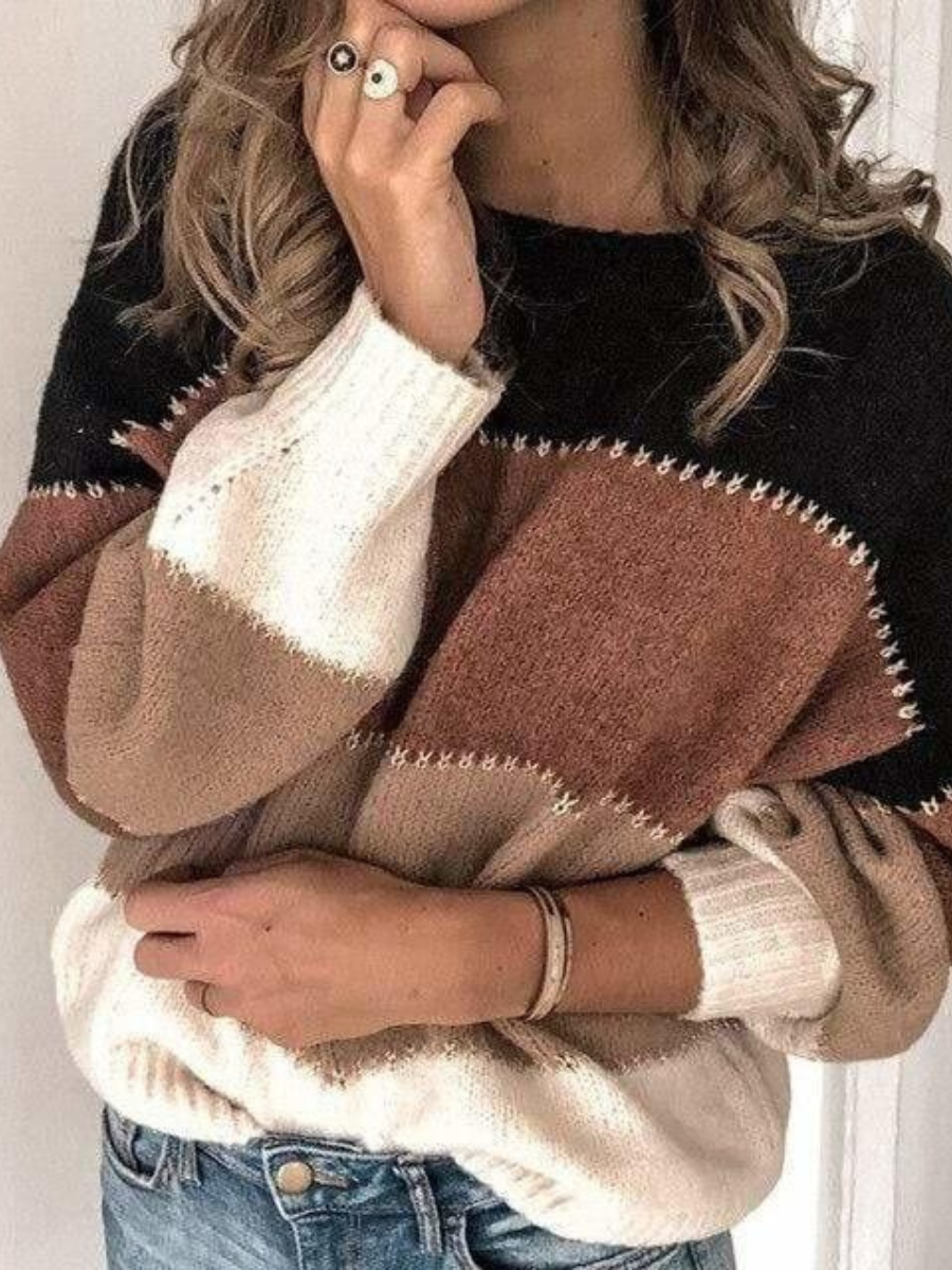 Warm oversized women's sweater
