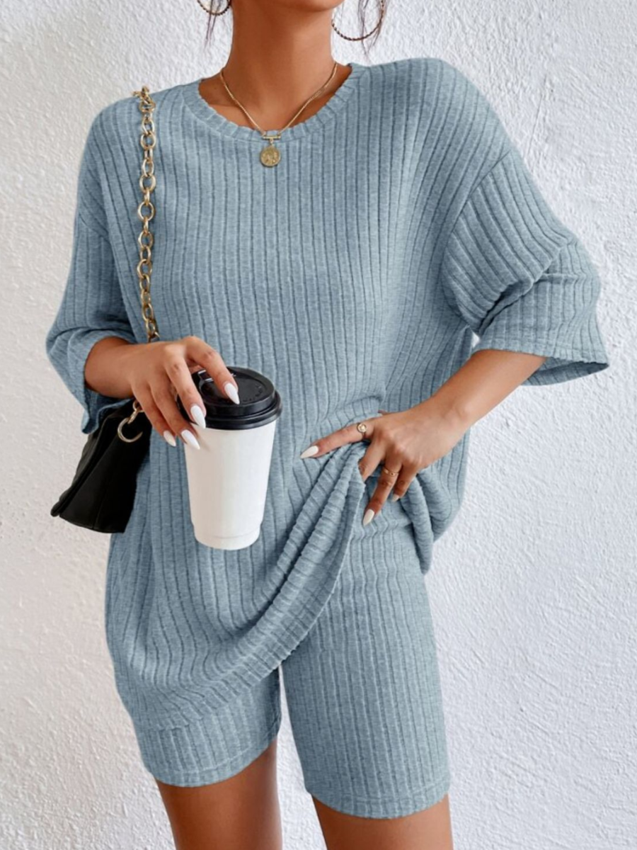 Casual Geribde Set