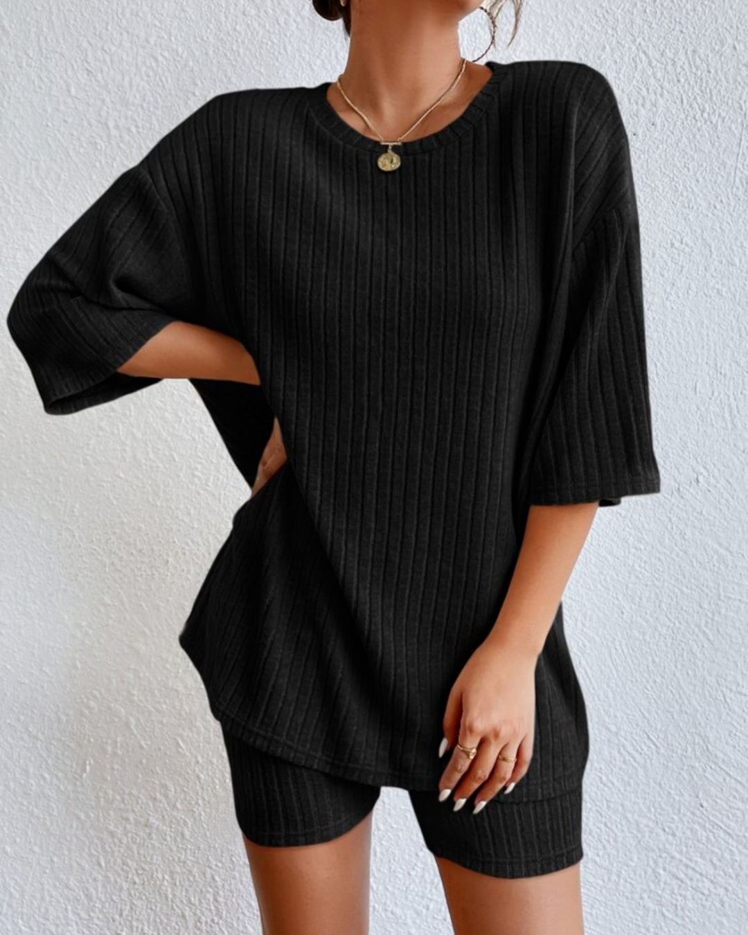 Casual Geribde Set