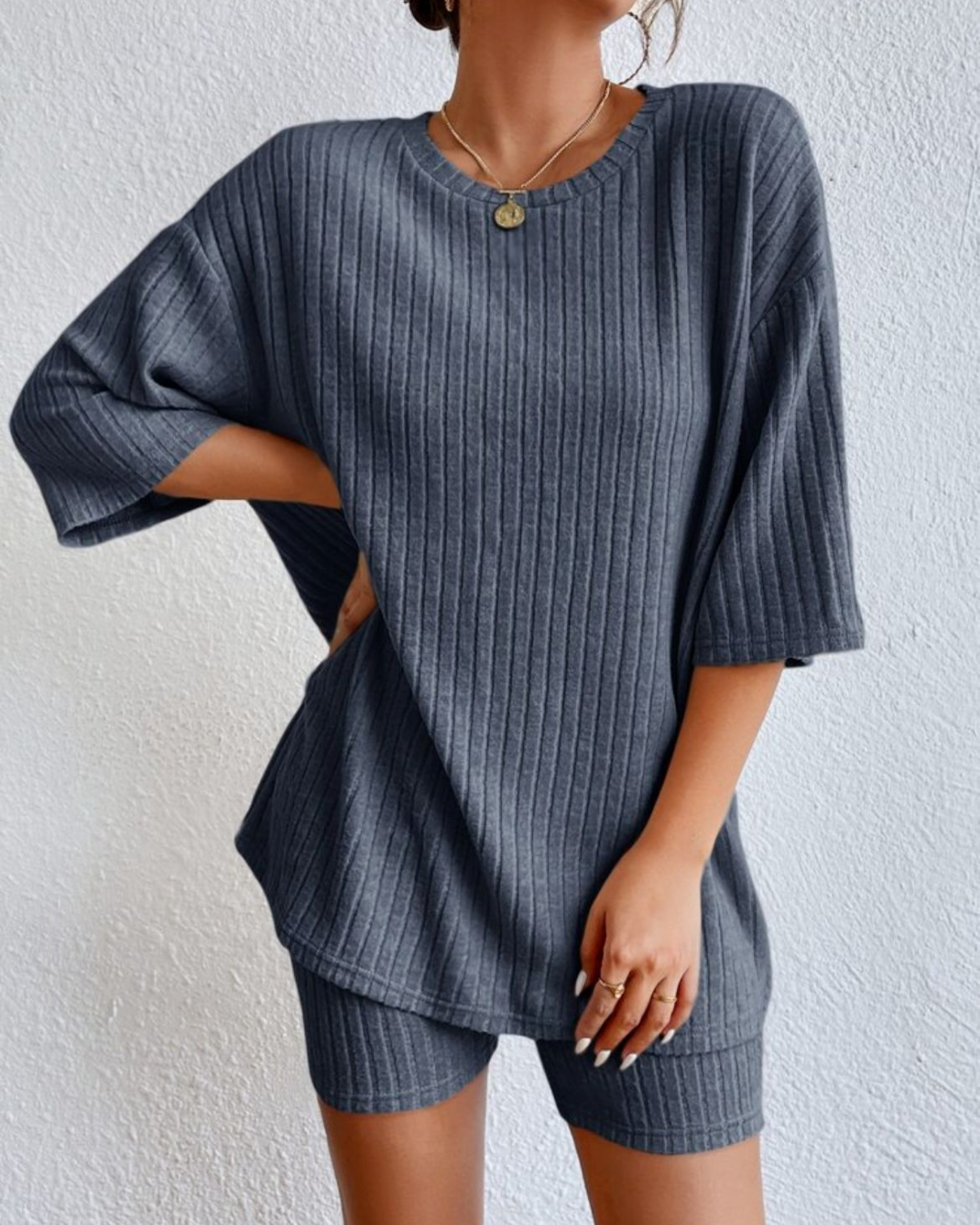 Casual Geribde Set