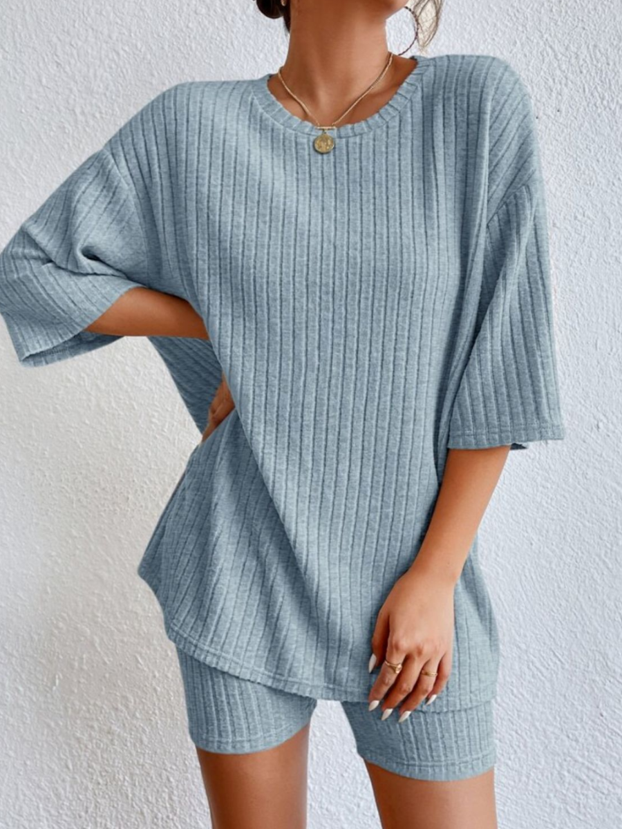 Casual Geribde Set