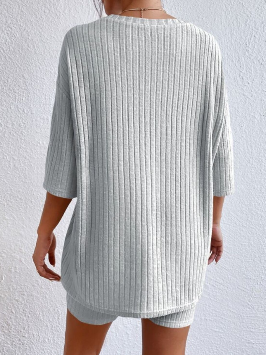 Casual Geribde Set
