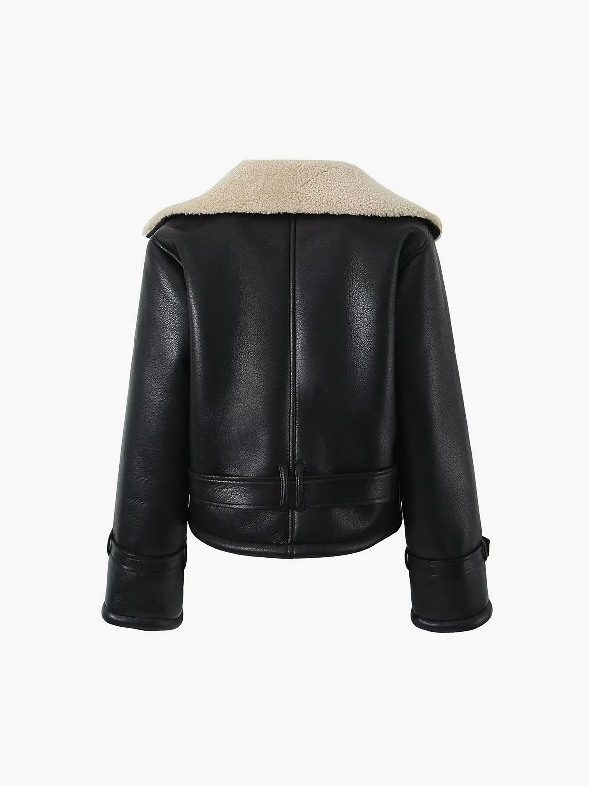 lined sheepskin leather pilot jacket