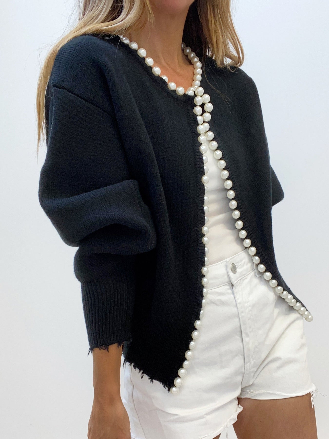Pearl Edge Worn Cardigan