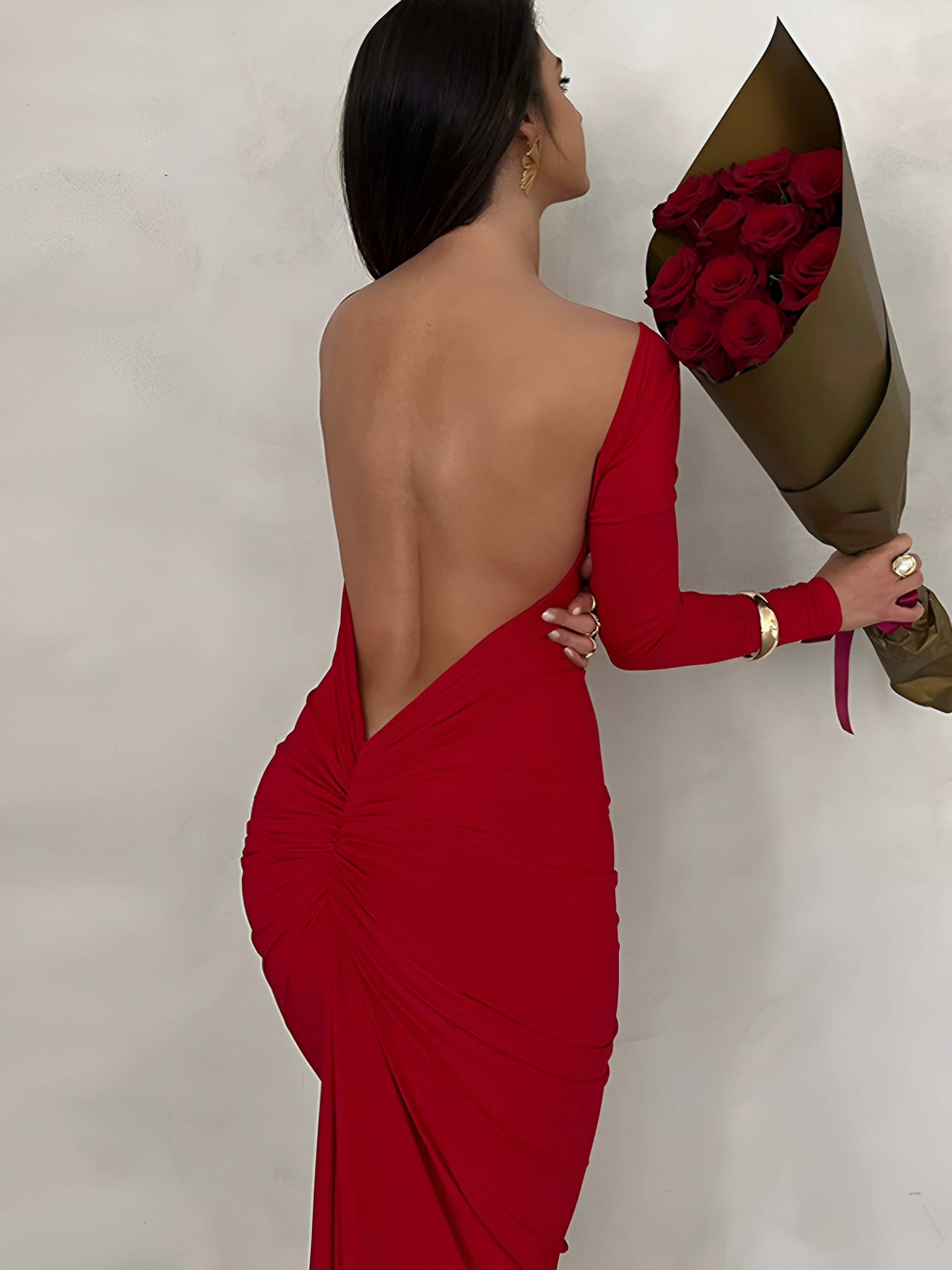 Maxi Dress with Open Back