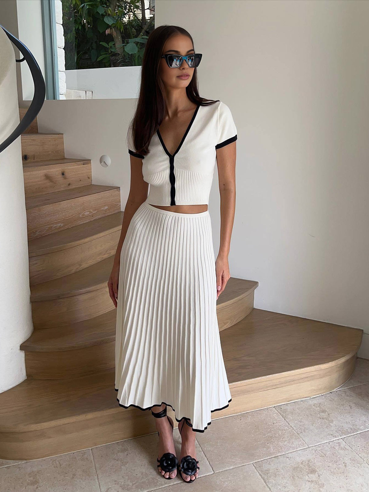 Minimalistisch Sweater Rok Set