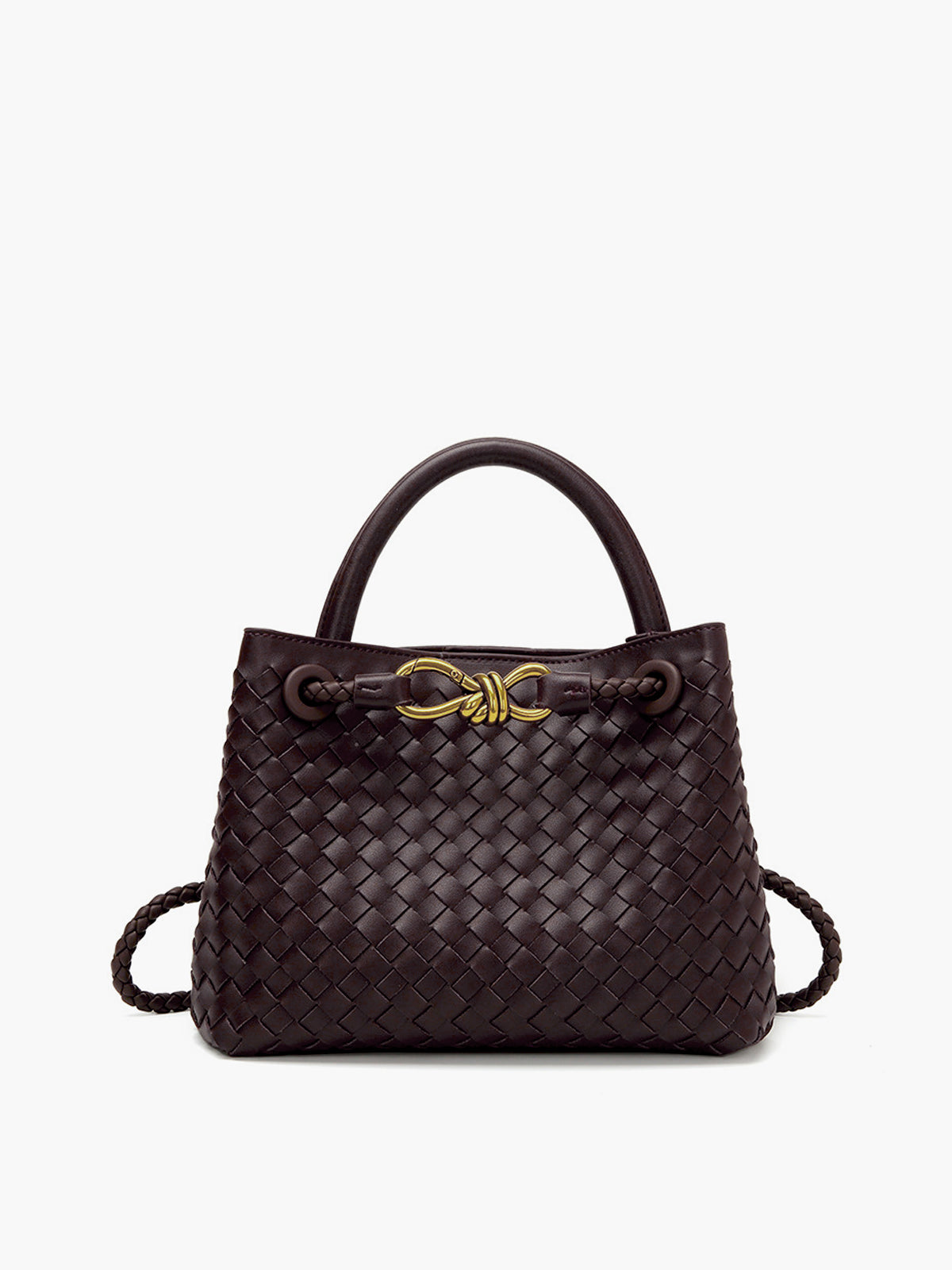 Bag with metal twisted detail handle