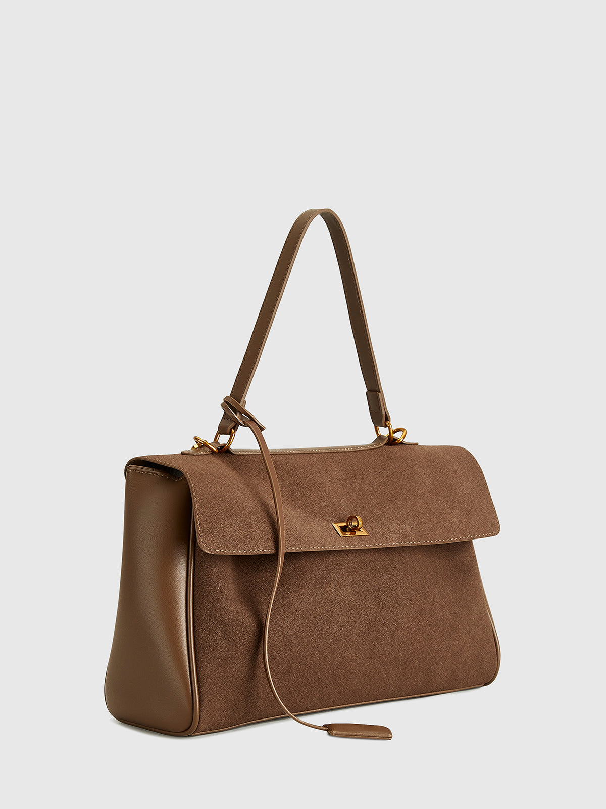 Utility shoulder bag with flap and large capacity