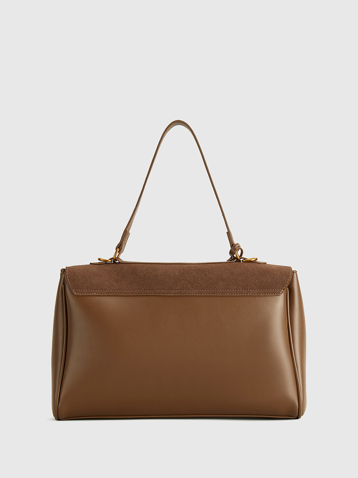 Utility shoulder bag with flap and large capacity