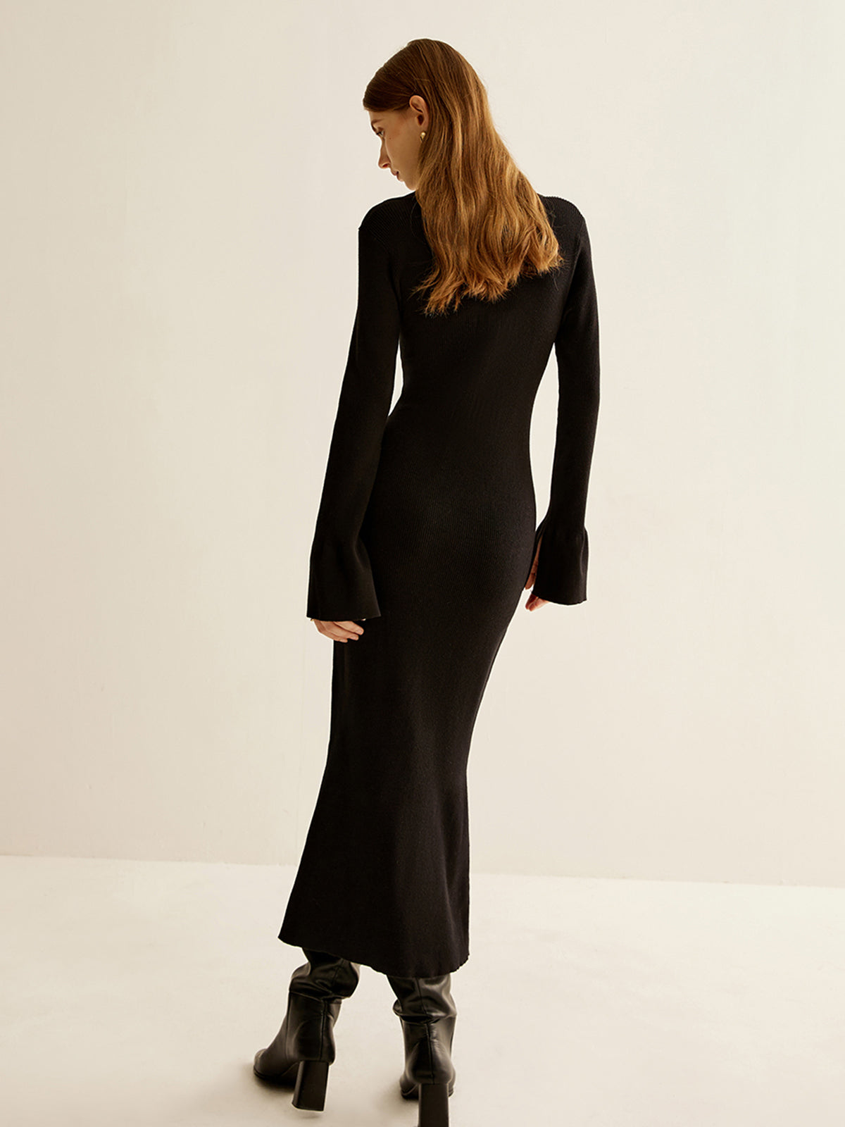 V-Neck Slim Lapel Dress