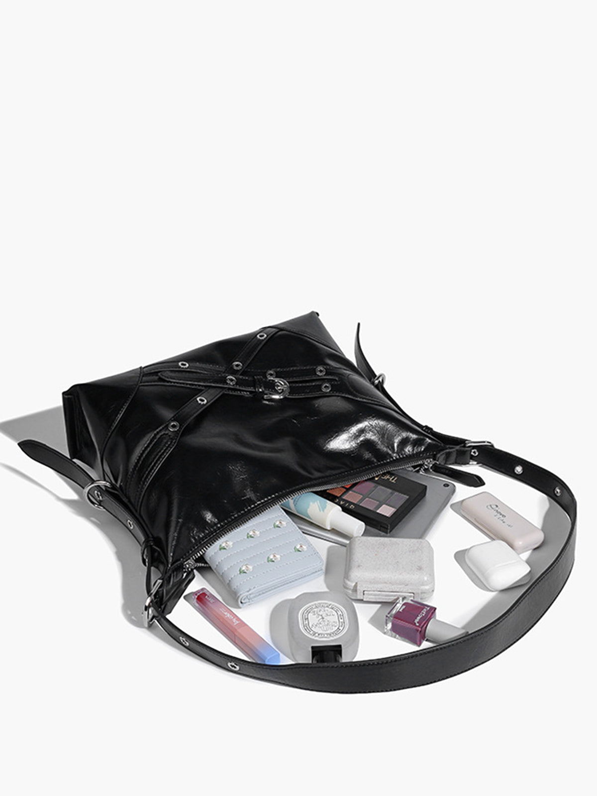 Adjustable Shoulder Strap Zipper Tote Bag