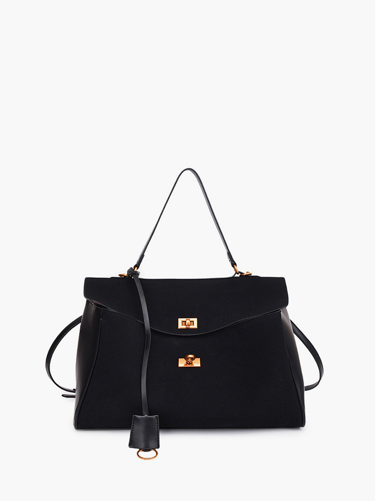 Utility shoulder bag with flap and large capacity