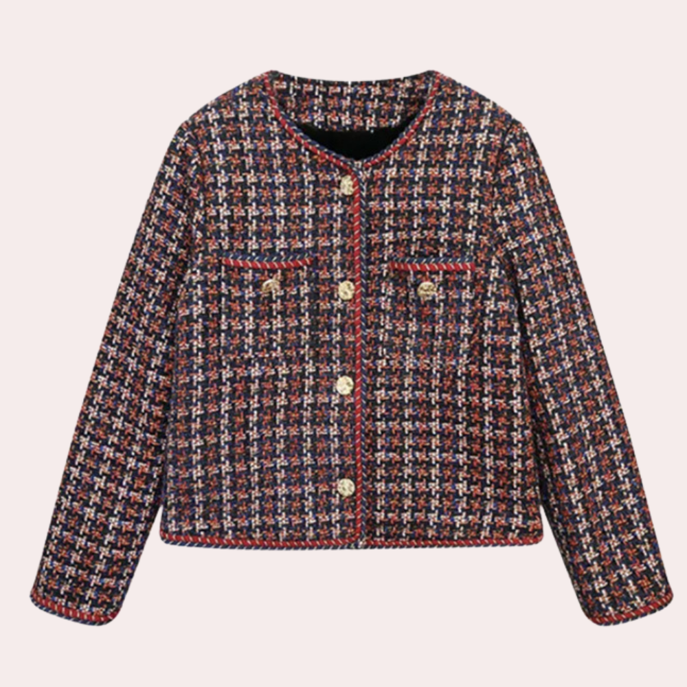 Short checked ladies jacket