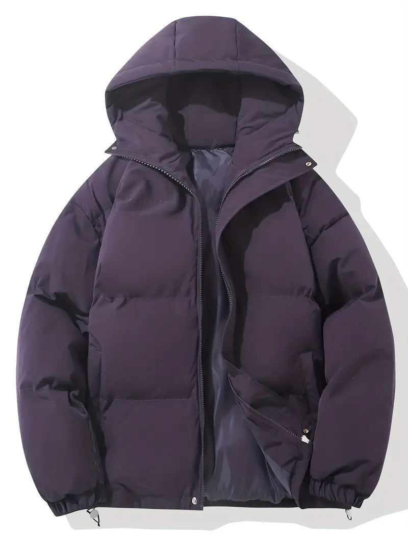 Classic warm jacket with hood