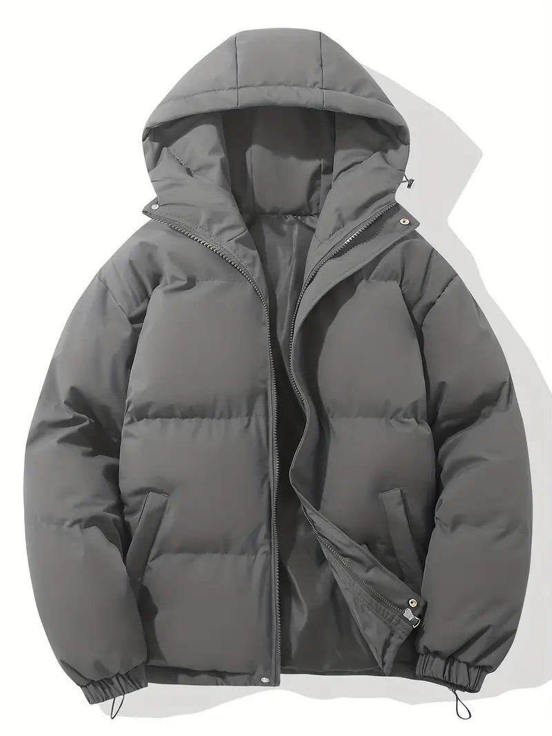 Classic warm jacket with hood