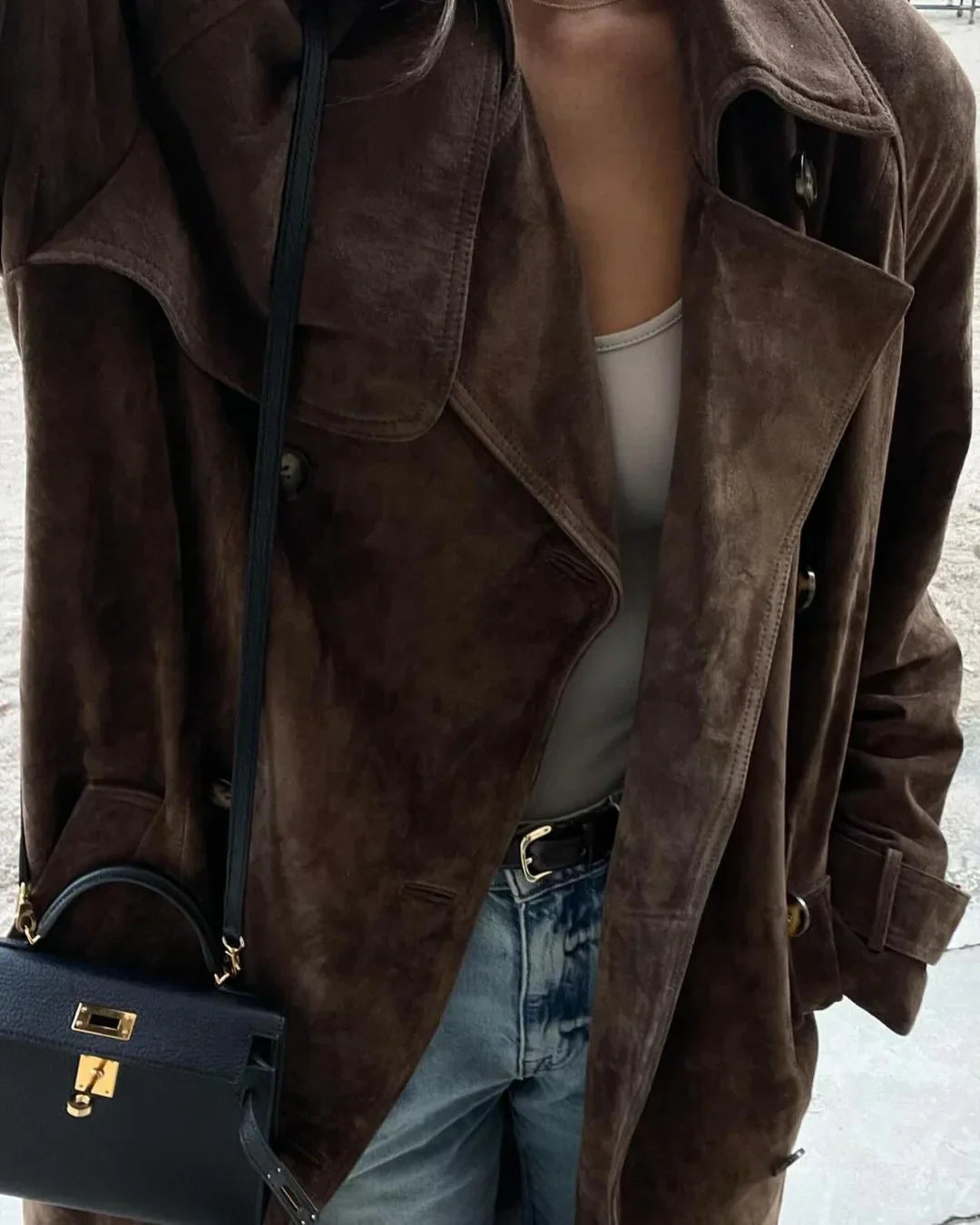 Elegant suede coat
