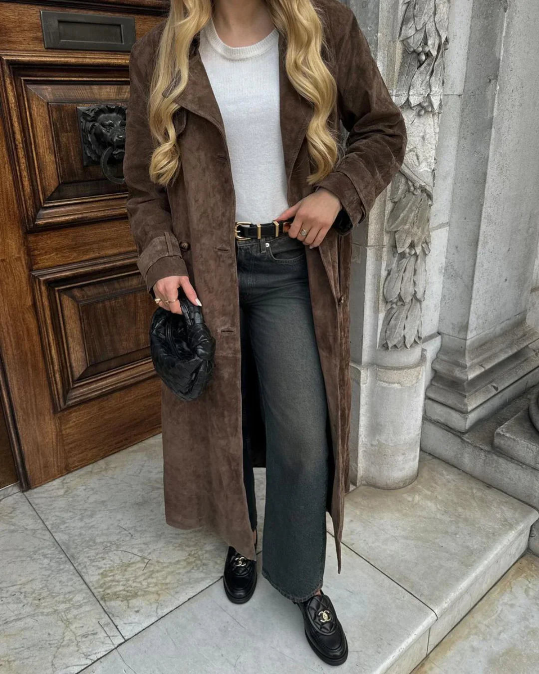 Elegant suede coat
