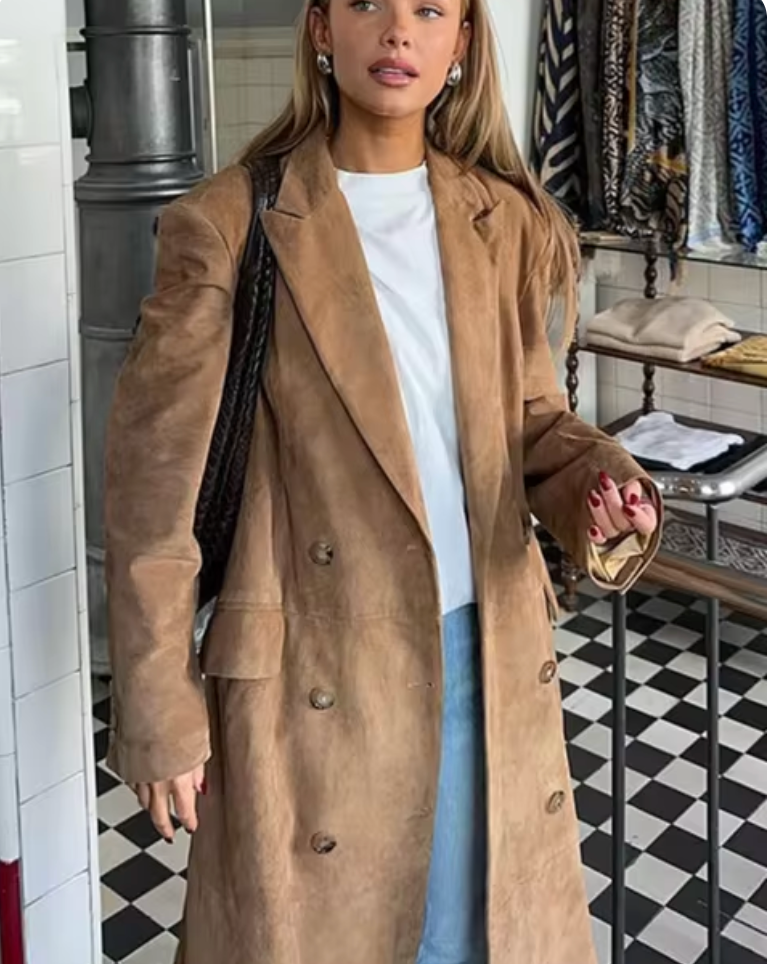 Elegant suede coat