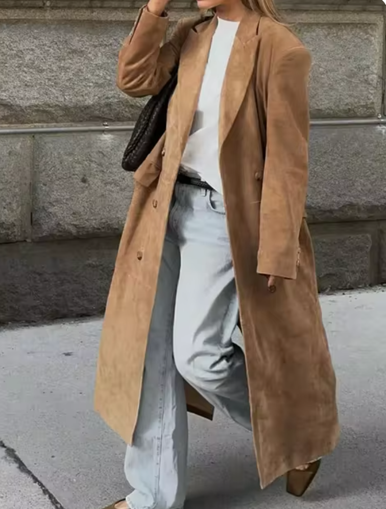 Elegant suede coat