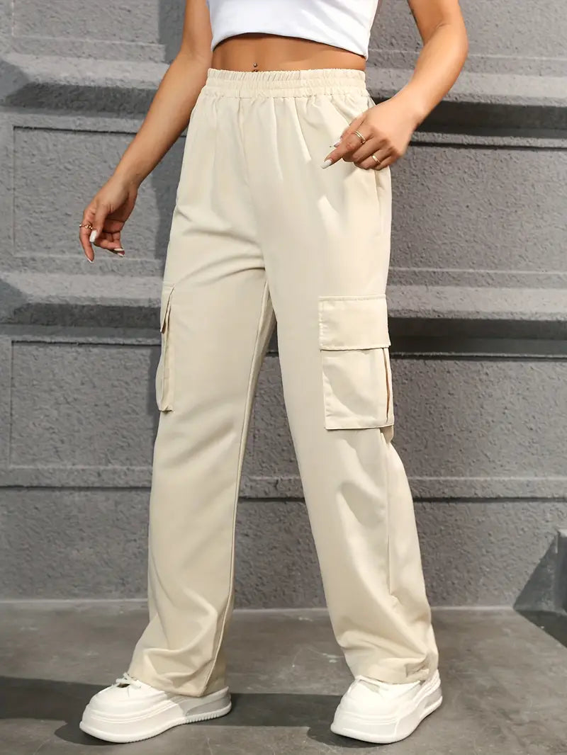 High waist cargo pants