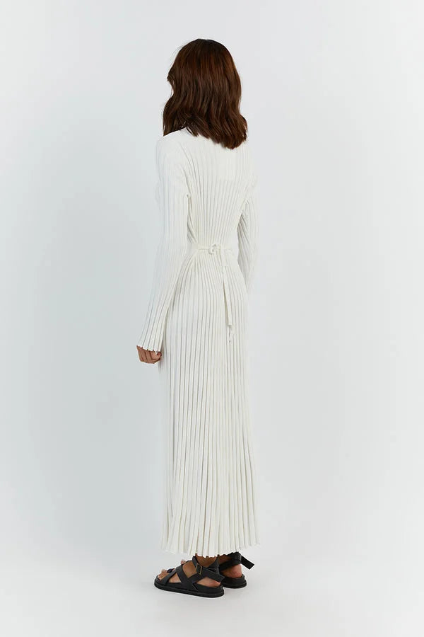 Knitted Dress With Crew Neck