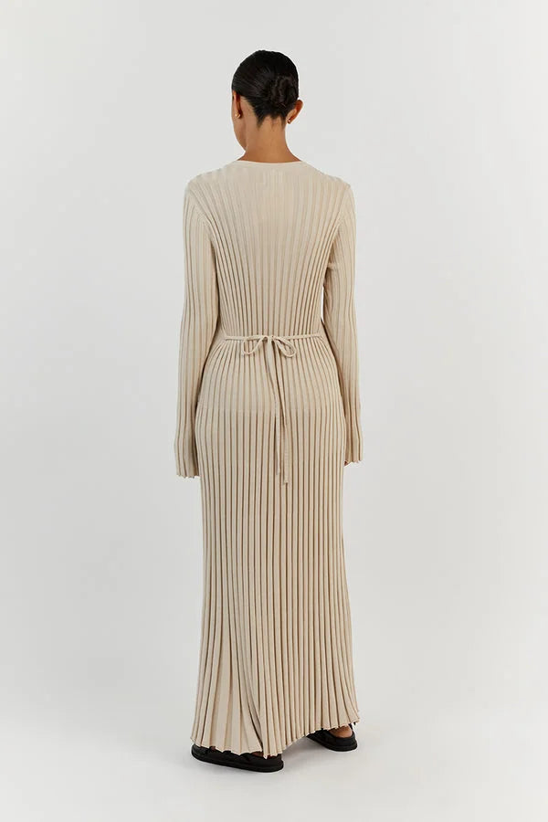 Knitted Dress With Crew Neck