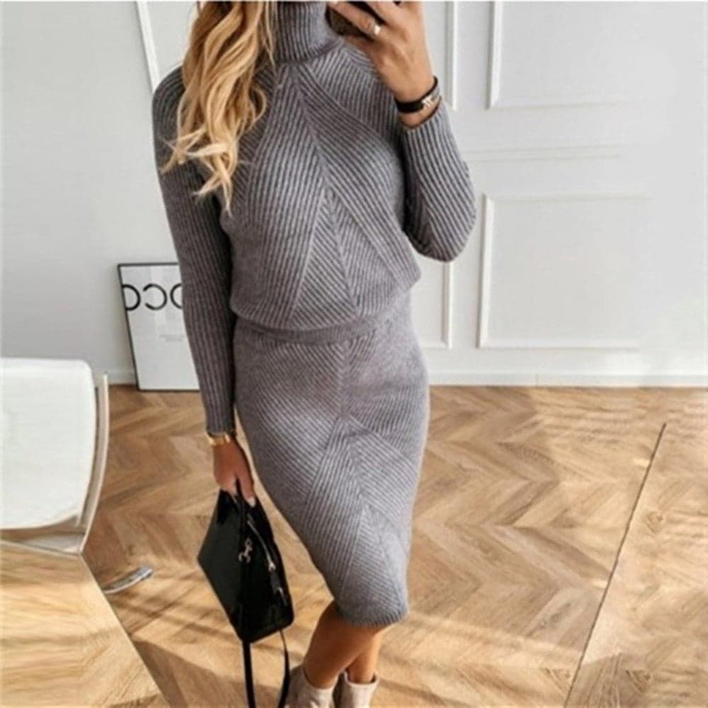 Knitted Sweater Dress Women