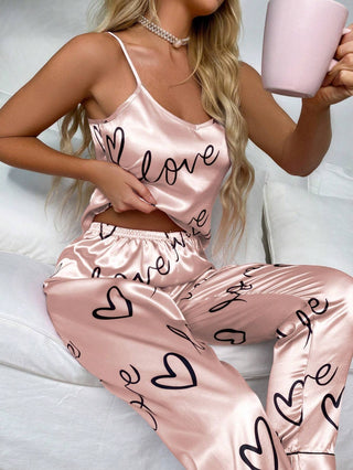 Hart & Letter satijnen pyjama set