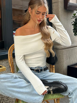 Chique Off-Shoulder Trui