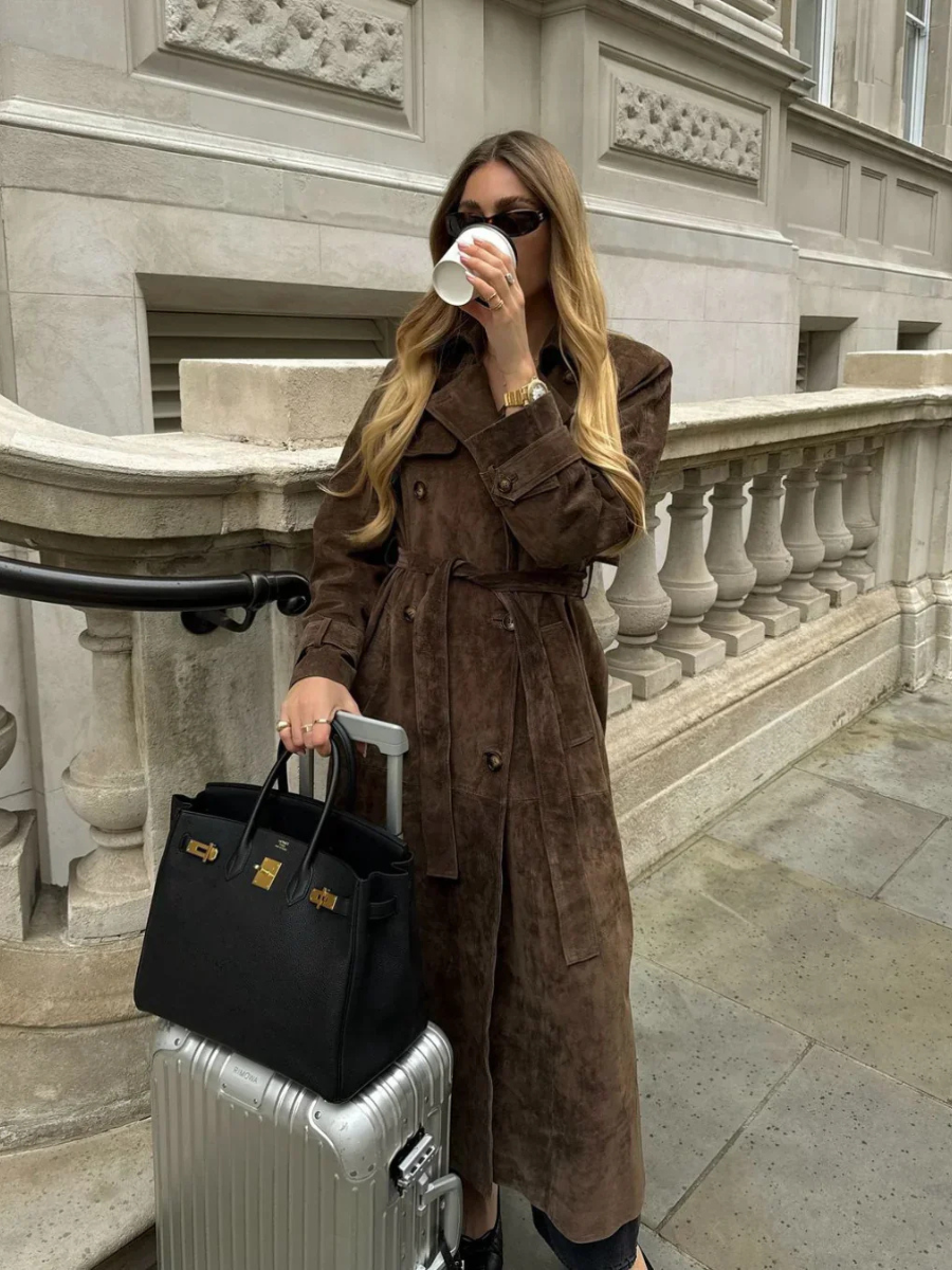 Elegant suede coat