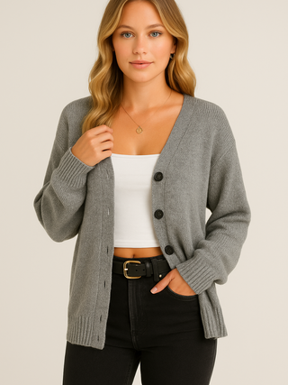Comfortabele Capuchon Cardigan met Touwtjes