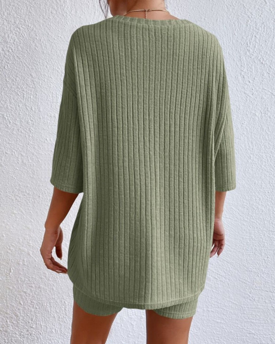 Casual Geribde Set