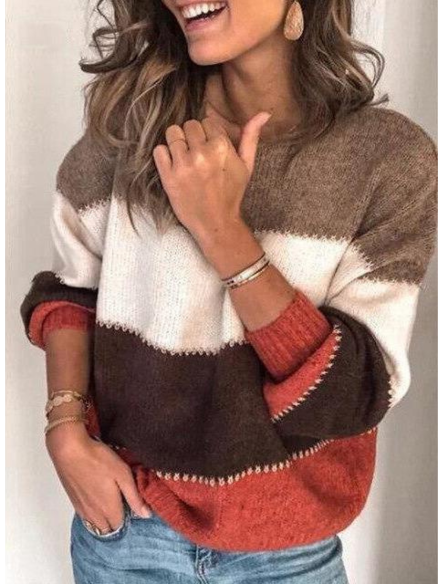 Warm oversized women's sweater
