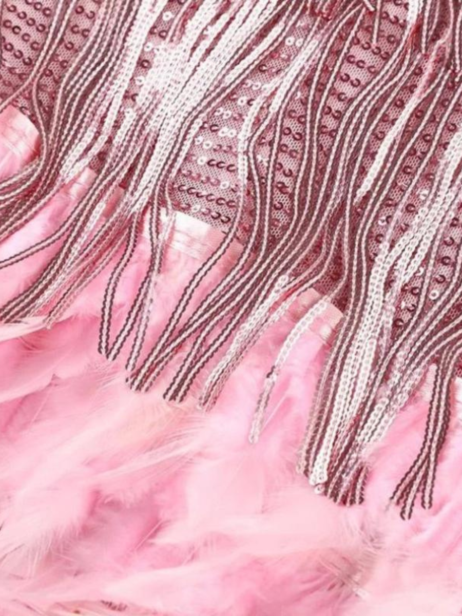 Glamorous Feather Dress
