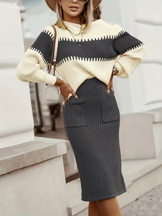 Tweedeling set met Ribstructuur