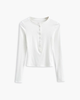 Naadloze Henley Top