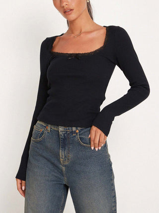 Kanten Rand Crop Top