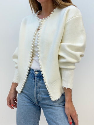 Parelrand Versleten Cardigan