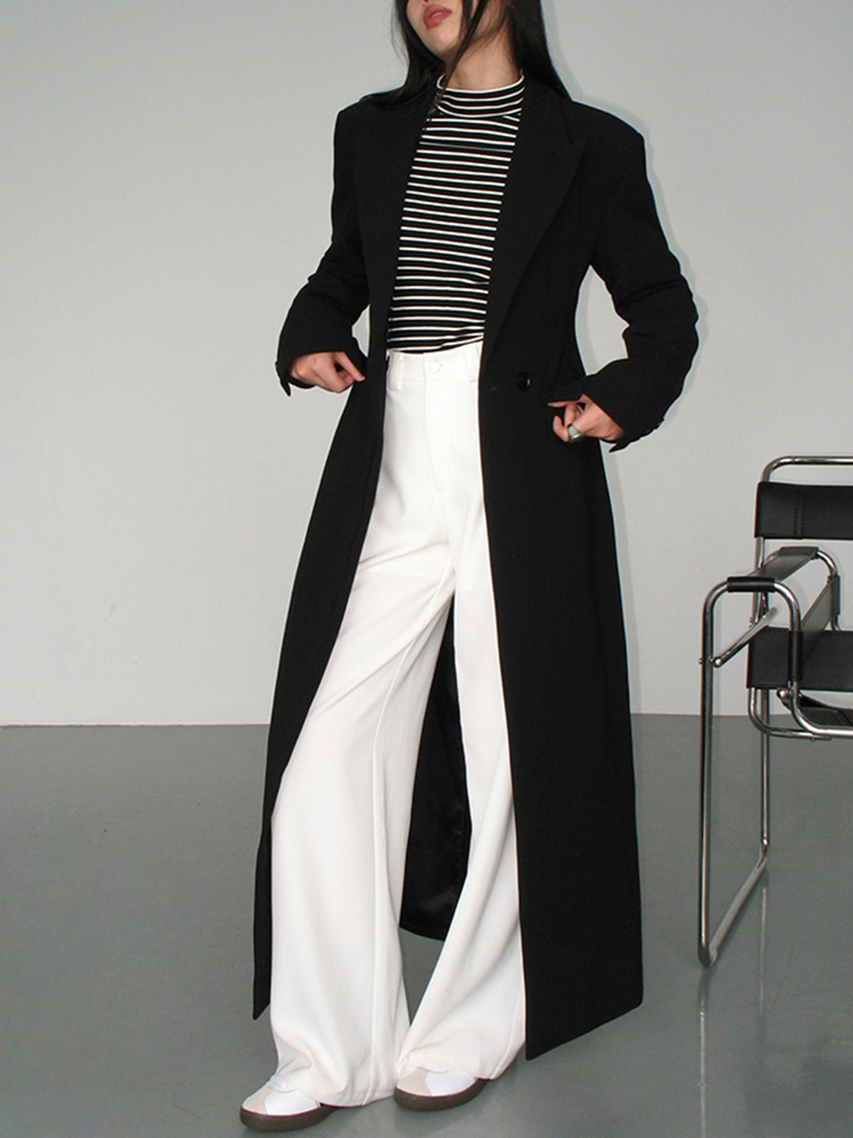 Blazer jacket with collar and pockets