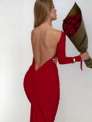 Maxi Jurk met Open Rug