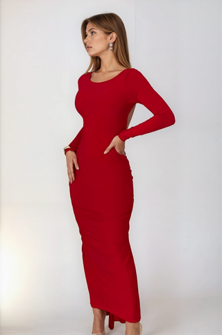 Maxi Jurk met Open Rug