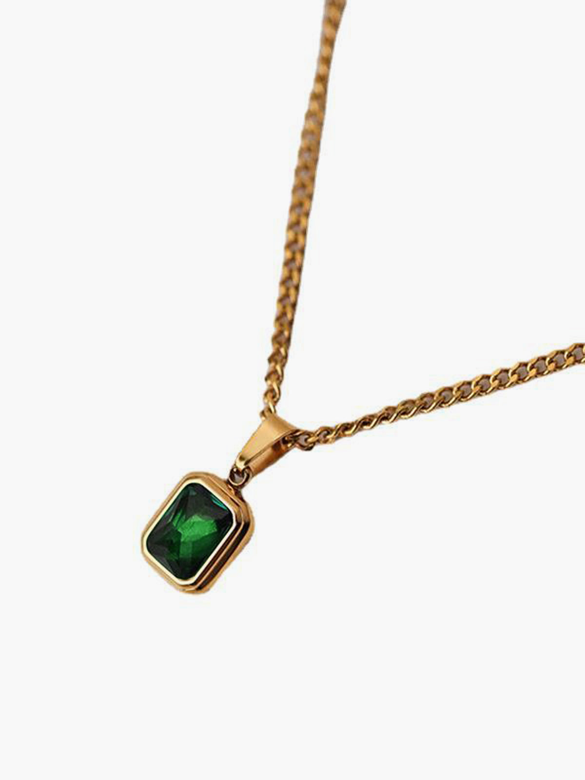 Lente Groene Hanger Ketting