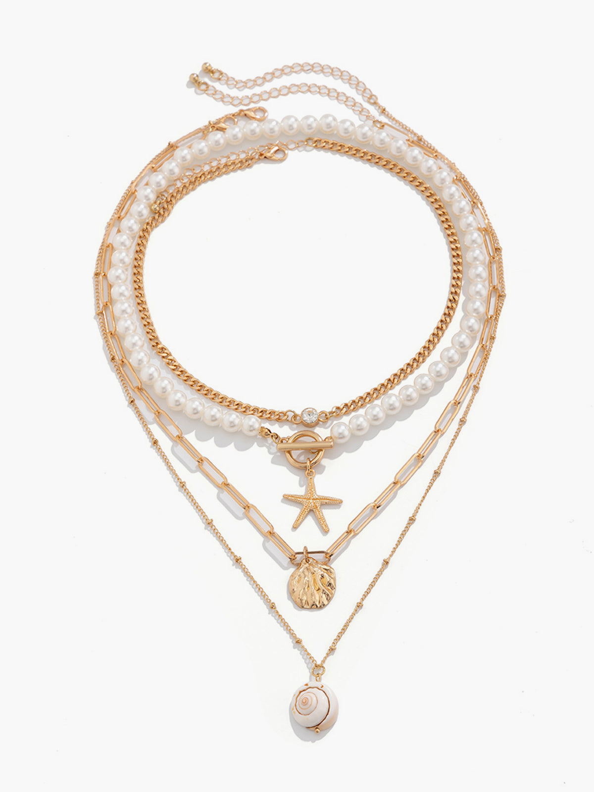 Faux Parelschelp Strandstijl Ketting