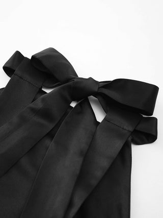 Satijnen Open Rug Plissé Mini Jurk