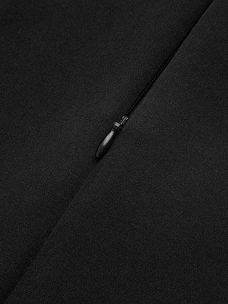 Tweekleurige geplooide korte jurk