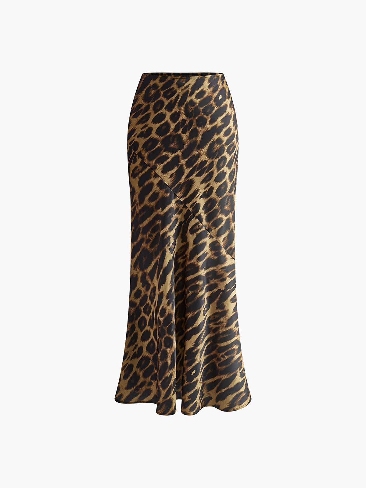 Slim Maxi Skirt with Leopard Print