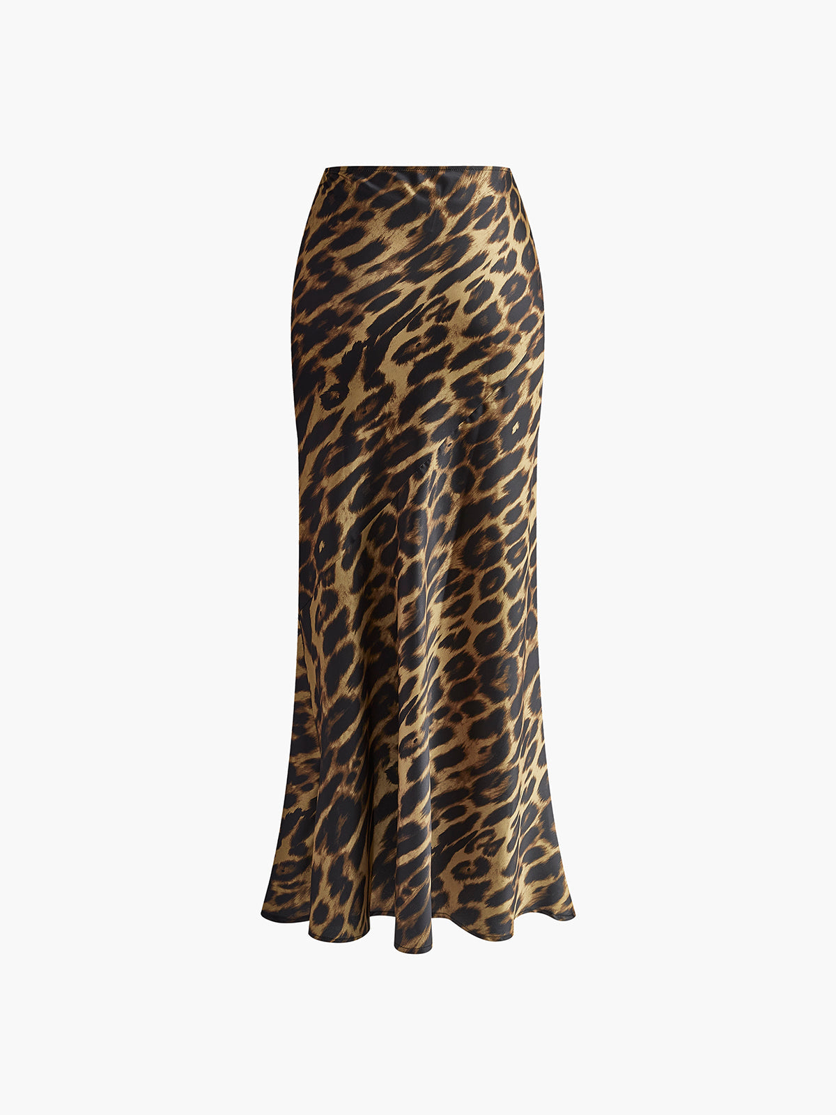 Slim Maxi Skirt with Leopard Print