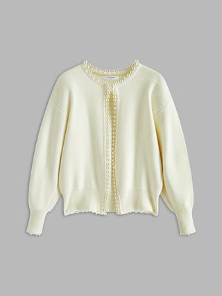 Parelrand Versleten Cardigan