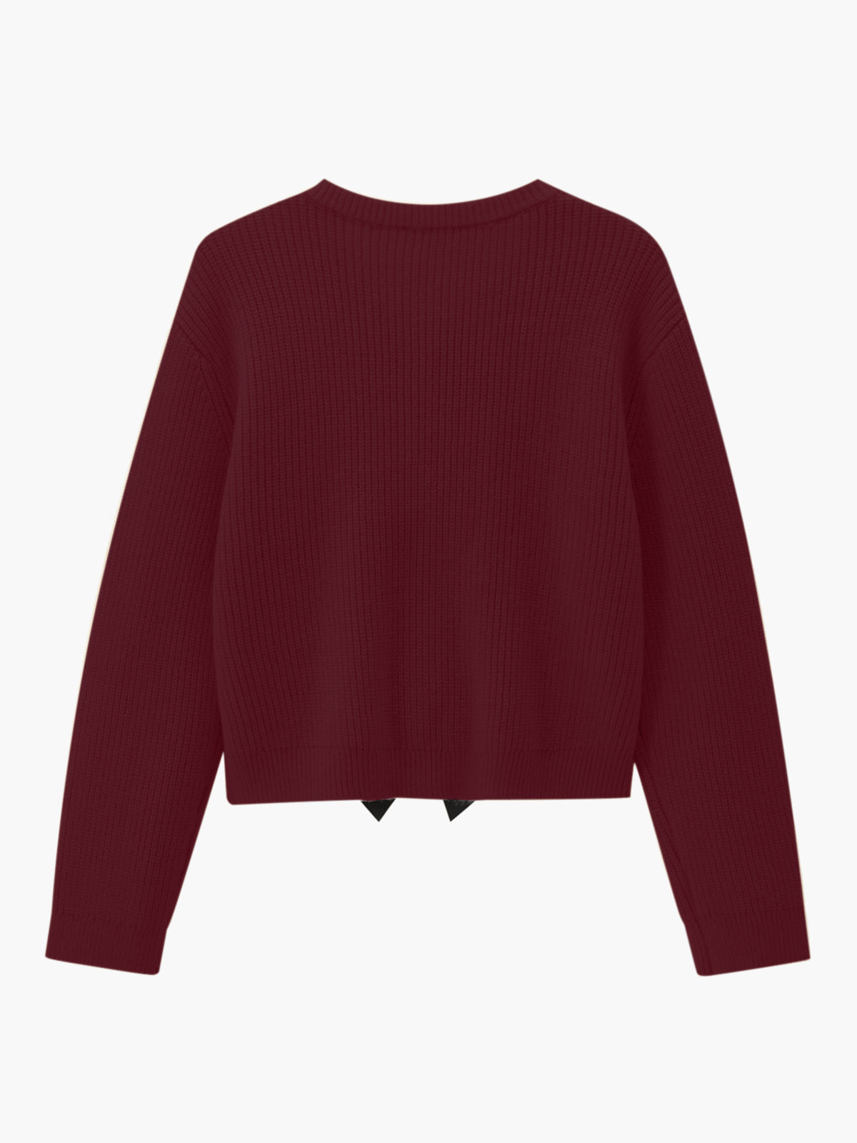 Ribbed Sweater with Bow 